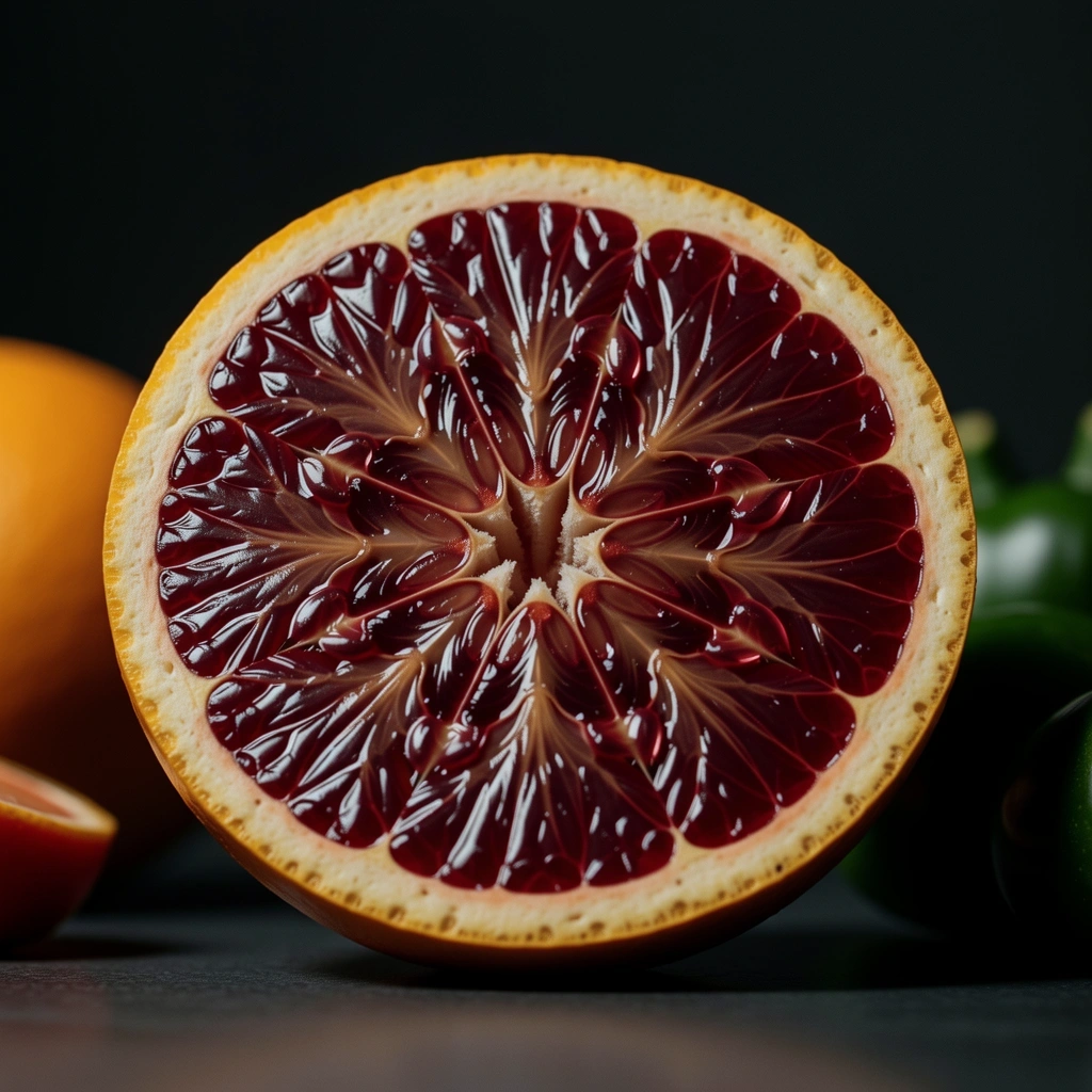 Ansicht einer Blutorange